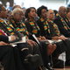 Members of the Congressional Black Caucus listen during an event at the Emancipation Hall of the U.S. Capitol September 10, 2019 in Washington, DC.